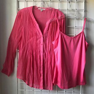 Shirt and Cami Tank Twinset